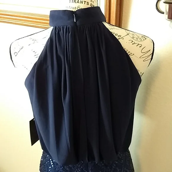 Vince Camuto Navy Blue Sequin Dress (Perfect cocktail attire) - Picture 5 of 13